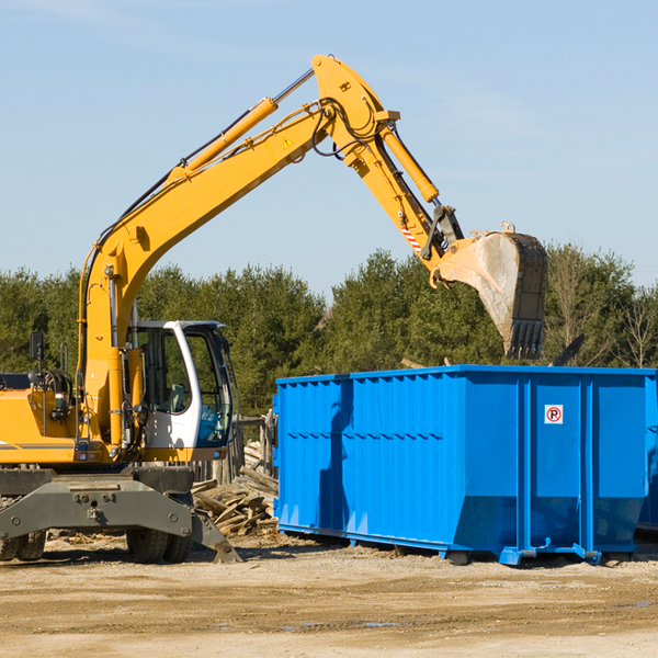 what size residential dumpster rentals are available in Ascension County